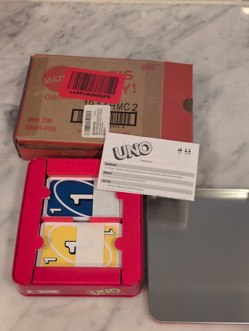 NIB UNO Tin Card Game Collectible Storage Tin